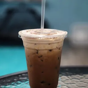 iced coffee on a table