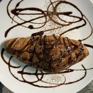 Chocolate Drizzled Croissant