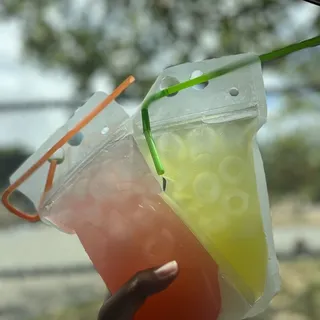 Iced White Tea with Pink Lemonade