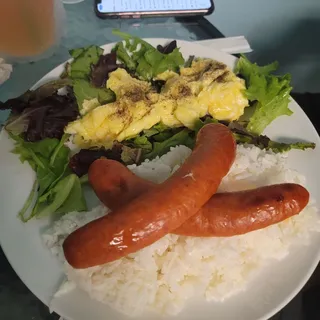 Pineapple Sausage and Egg Breakfast