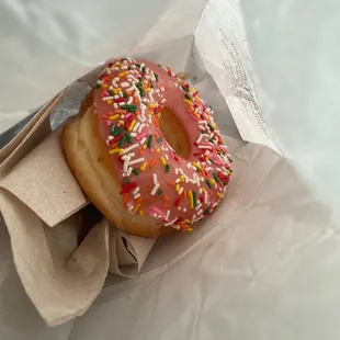 a donut with sprinkles