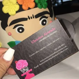 a cake with a fridable on it