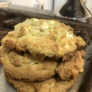 a stack of cookies