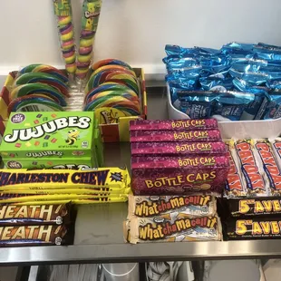 a variety of candy