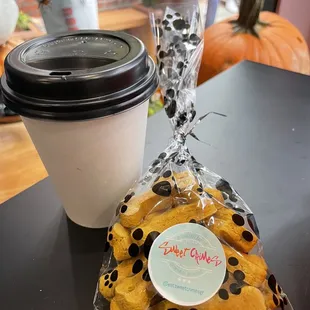 Hot cider and dog treats