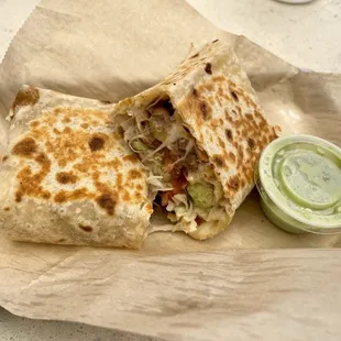 Avocado burrito