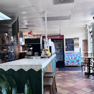 Inside the cafe