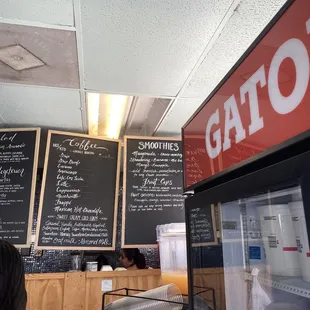 Part of the menu and drink cooler
