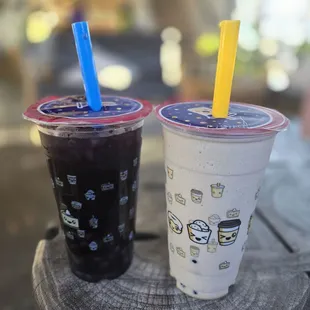 two cups of boba