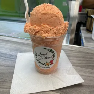 Mamey fruit sorbet