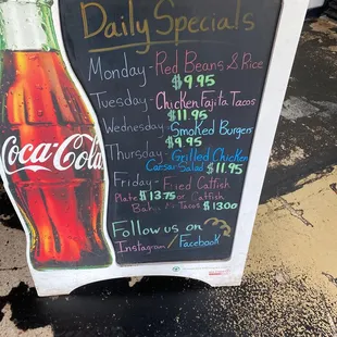 Daily specials