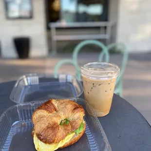 Breakfast Sandwich and Pumpkin Chai