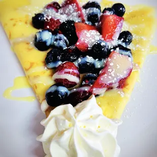 Mixed Berries Crepe.