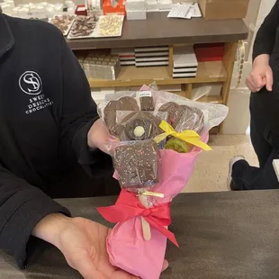 Thank you again for another beautiful gift/chocolate bouquet including vegan options. And always wonderful service