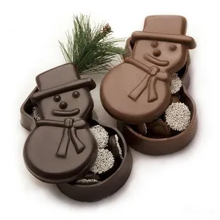 Chocolate Snowman Dish
