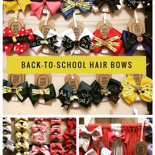 back to school hair bows