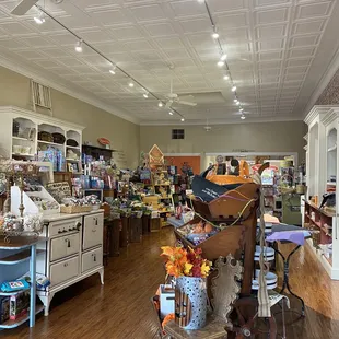 a wide view of a store