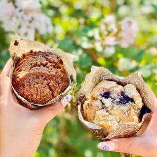 Carrot Cake &amp; Blueberry Almond Streusel Muffins! Love that they're Gluten-Free &amp; Dairy-Free :)