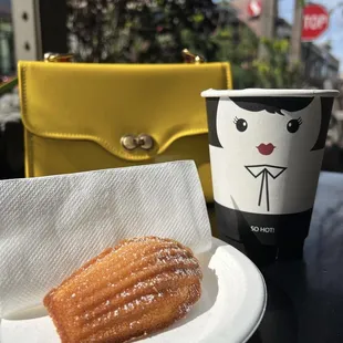 Honey Lavender Latte &amp; Madeleine