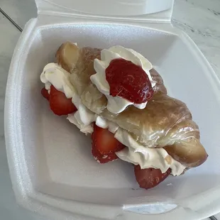 Strawberry short cake donut