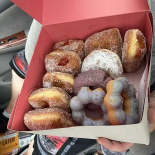 Guava and Mango Malasadas, lemon filled, blueberry frosted and lemon lavender mochi doughnuts! ‍