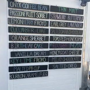 a variety of flavors