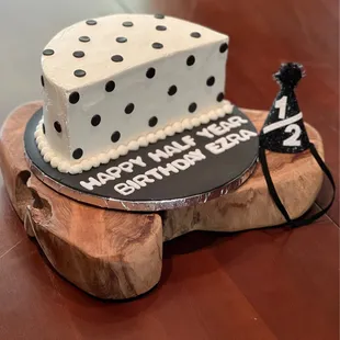 Double Chocolate Half Year Birthday Cake