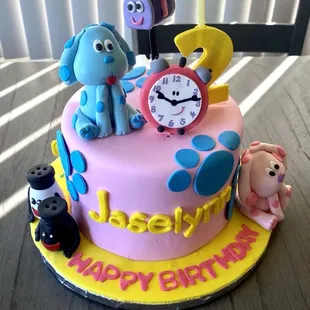 Custom Blue's Clues Cake, super moist Red Velvet