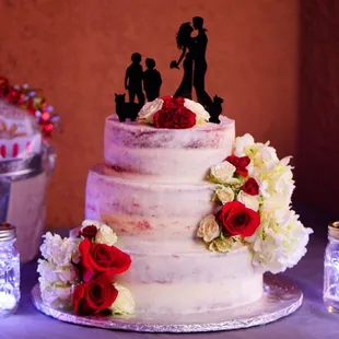 Wedding cake... red velvet naked cake