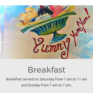 Please update your website if you aren&apos;t going to serve breakfast till the hours stated!