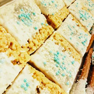 Custom chocolate covered rice krispy treats