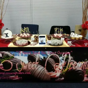 catering dessert table