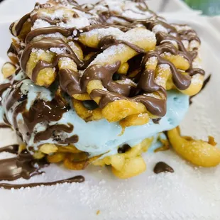 Cookie Monster ice cream sandwich