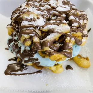 Cookie Monster ice cream sandwich