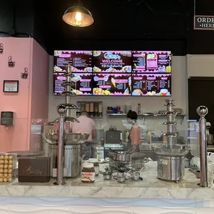 the counter and menu