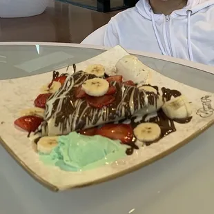 Strawberry Banana Crepe