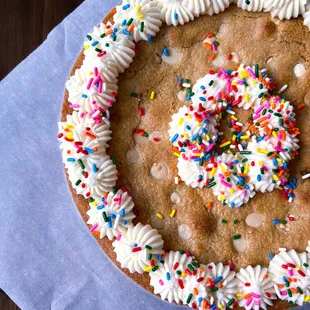 a cookie with sprinkles