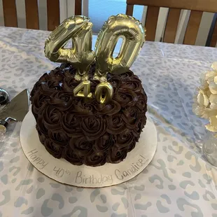 It's a chocolate moose cake