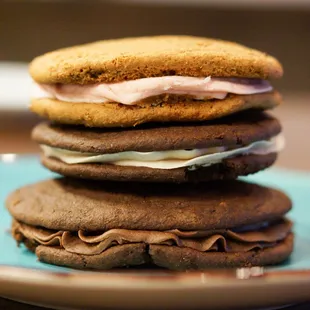 a stack of cookies