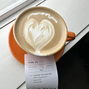 Lavender Tea Latte Hot Dirty - deliciously delightful!!!