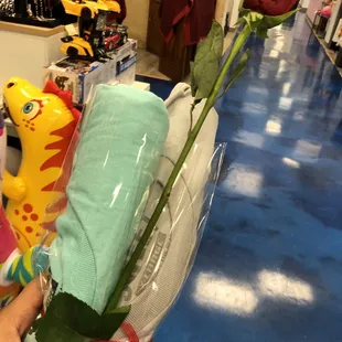 Bouquet of shirts with a rose!