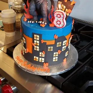 a godzilla cake