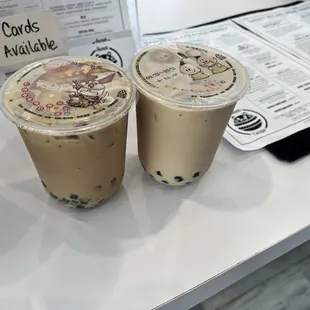 Coconut milk tea with coffee jelly. Perfect pick me up. Great place to hangout and snack.