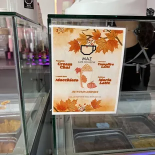 Seasonal Fall 2023 Menu