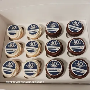 Custom logo cupcakes