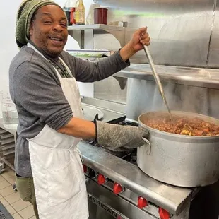 Chef Clive Making Magic happen in the  kitchen