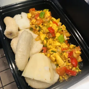Ackee Veggies and Ground Fpod