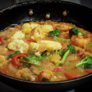 Jerk tofu cooking process