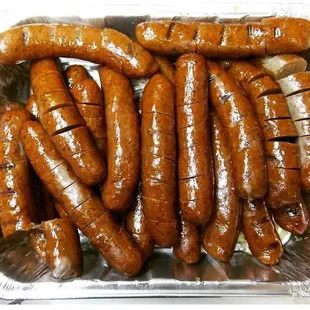 Beef Sausage Link Sandwich