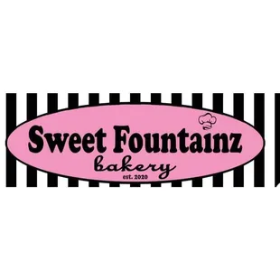 a pink sign with black and white stripes